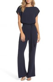 Eliza J Cap Sleeve Wide Leg Jumpsuit   Nordstrom at Nordstrom